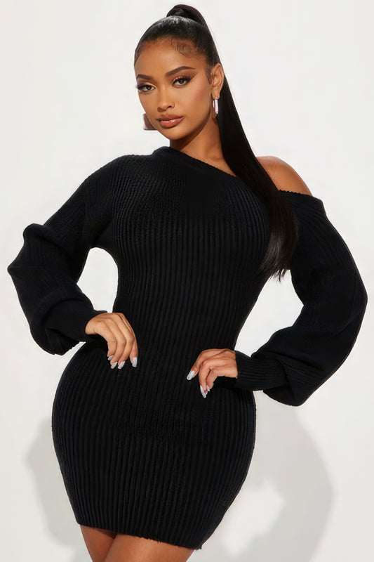 This Serena features an off-shoulder neckline, puff sleeves, and a stretchy fit for a chic and trendy look. Crafted from 100% polyester, this black mini dress offers both comfort and sophistication. Perfect for a night out, parties, or any event where you want to showcase your trendy and chic style.